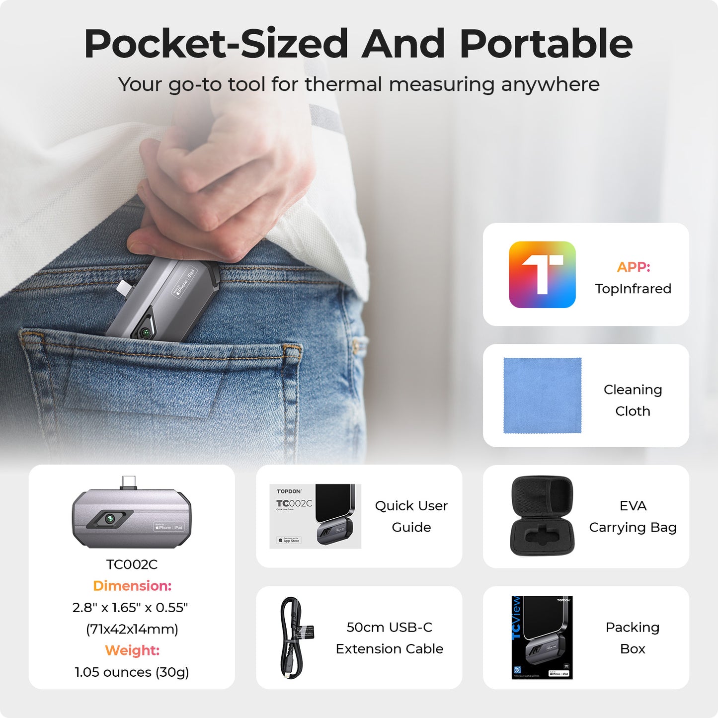 TC002C (Dispositivi iOS - Porta USB-C)