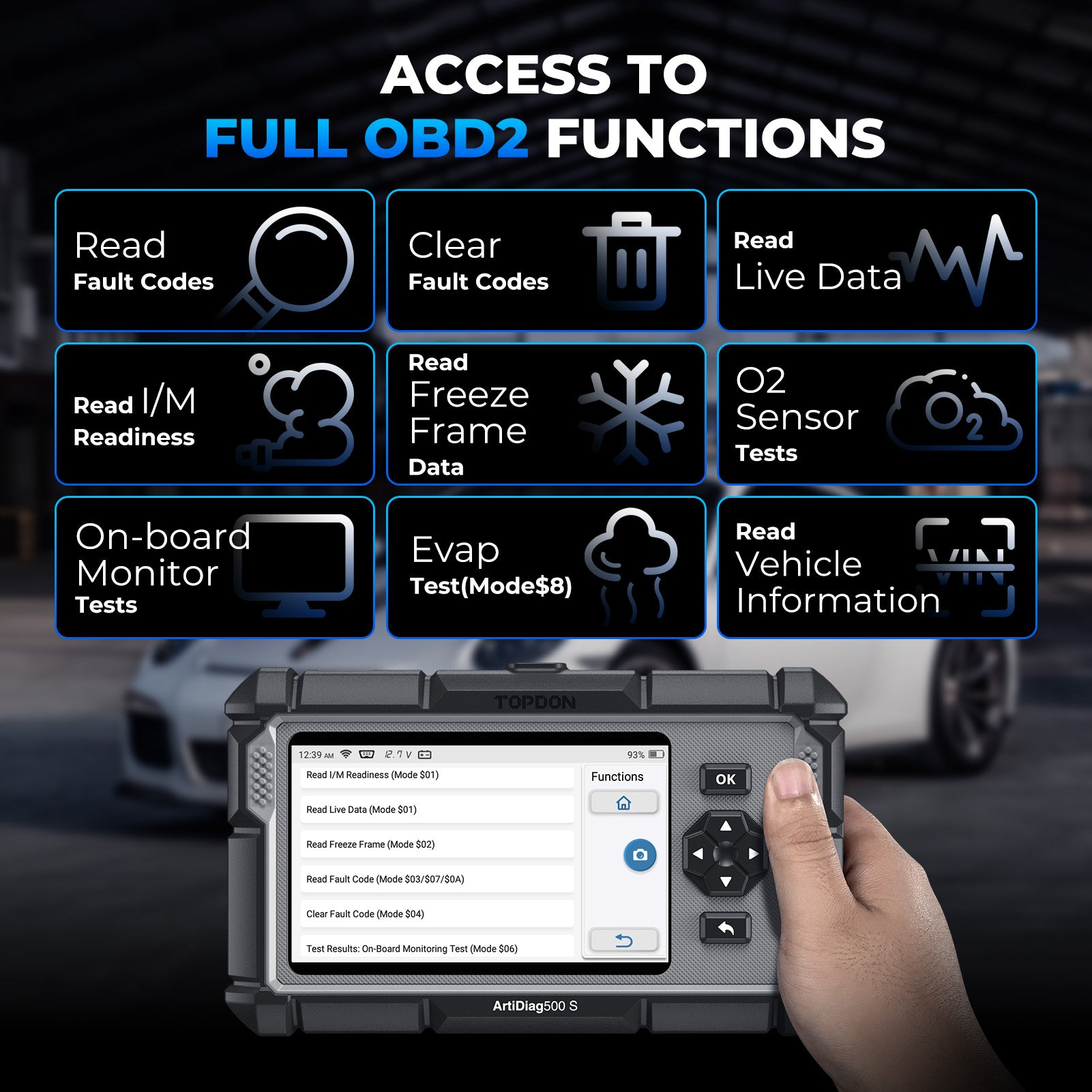 TOPDON Mid-level Diagnostic Tool|ArtiDiag500 S|Take Out The TOPDON Mid-level Diagnostic Tool|ArtiDiag500 S|Take Out The